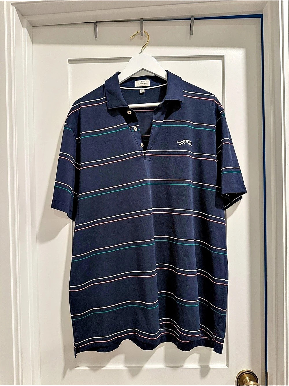 Sun Day Red Jupiter Stripe Polo Blue & Red XL